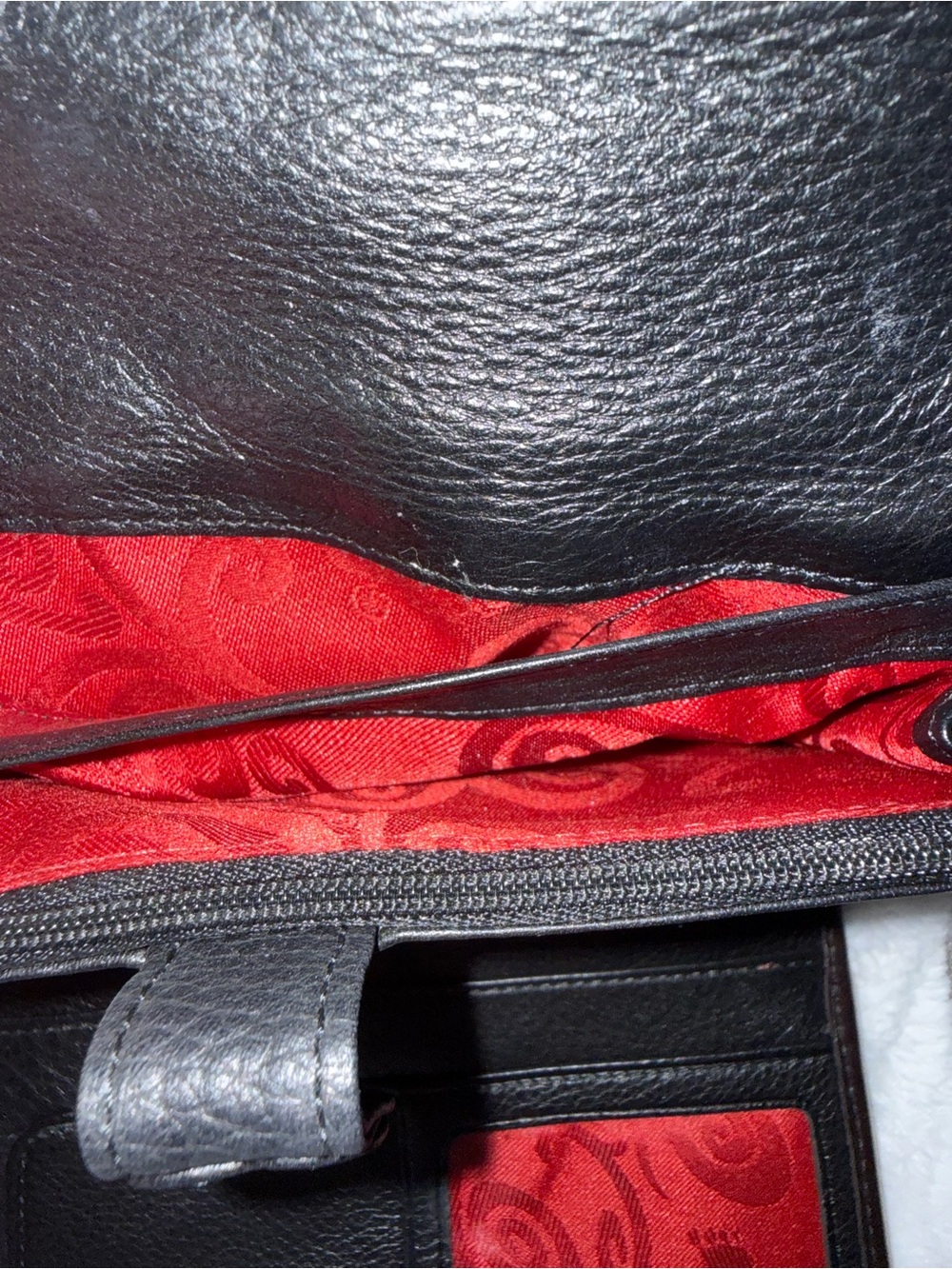 Brighton Black and Dark Brown Leather Crossbody with Croc Accents - Picture 8 of 13